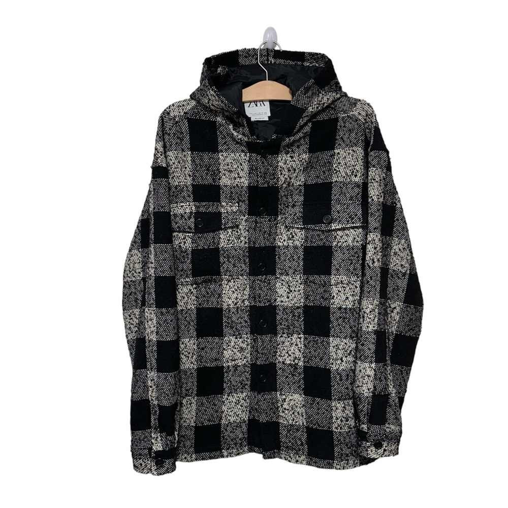 Zara Relaxed Fit Hooded Jacket Size Large